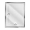 Head West Brushed Chrome Framed Bathroom Mirror - Beveled Edge Rectangle Vanity Mirror - Modern Living Room Accent and Home Decor with Vertical and Horizontal Mount - 24" x 30"