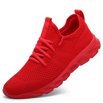 Damyuan Women's Sneakers Athletic Running Shoes Walking Shoes Lightweight Gym Mesh Comfortable Trail Running Shoes Red Womens Size 8