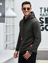 COOFANDY Mens Fashion Hoodies Sweatshirt Casual Long Sleeve Hooded Sweaters Pullover Winter Clothes for Men Dark Gray